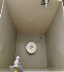 1100mm * 410mm * 1100mm Pulp Gıda Konteyneri için püskürtme kaplama makinesi