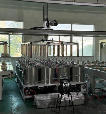 Uzun Yaşam Süresi Yüksek Hızlı Robotik Montaj Pulp Kalıplandırma Kaplama Makinesi Pulp Kalıplandırılmış Ürün için 24 İstasyon