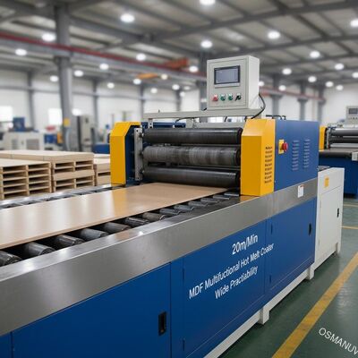 20m / Min MDF Çok Fonksiyonlu Sıcak Eriyik Rulo Kaplayıcı Geniş Uygulanabilirlik