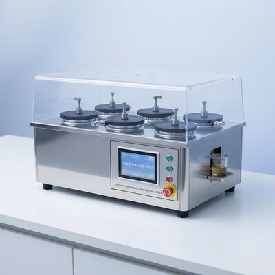 Ar-Ge ve Küçük Ölçekli Kağıt Hamuru Sofra Takımı Üretimi İçin Kompakt 6 İstasyonlu Programlanabilir Spin Coating Sistemi