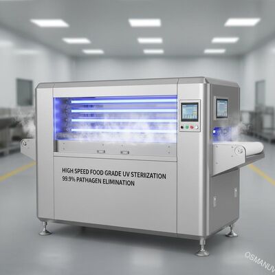 Yüksek Hızlı Gıda Sınıfı UV Sterilizasyon Makinesi 99.9% Patogen Eliminasyon için
