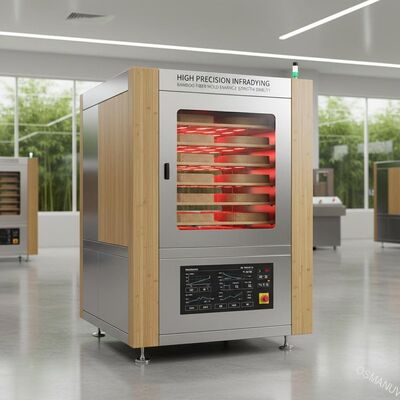 Yüksek hassasiyetli Bambu Elyaf Kalıp Kızılötesi Kurutma Makinesi