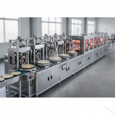 12-Stasyon Pulp Molding Bagasse Masa Tablosu Kaplama ve Kurutma için Spin Kaplama hattı Entegre Üretim Sistemi