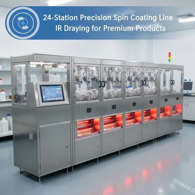 Premium Ürünler için IR Kürlemeli 24 İstasyonlu Hassas Spin Kaplama Hattı