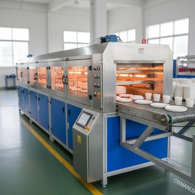 Bagasse Hamuru Kalıplama IR Kurutma Makinesi 2.2 Metre Sürdürülebilir Sofra Eşyası Üretimi için Hızlı Kurutma Sistemi