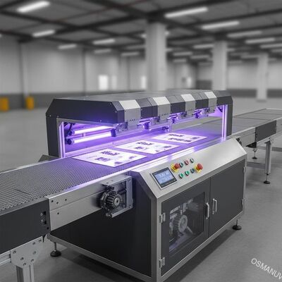 Yüksek Hızlı 5 Lambalı UV Kürleme Makinesi, Anında Mürekkep Kurutma İçin Özelleştirilebilir Konveyörlü