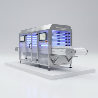 Kimyasal İçermeyen Sterilizasyon İçin Otomatik Konveyörlü Germisidal Hattına Sahip Özelleştirilebilir UV Sterilizatörü
