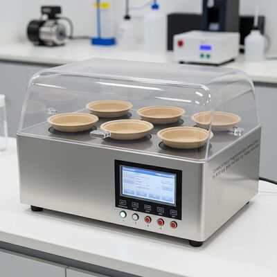 Ar-Ge ve Küçük Ölçekli Kağıt Hamuru Sofra Takımı Üretimi İçin Kompakt 6 İstasyonlu Programlanabilir Spin Coating Sistemi