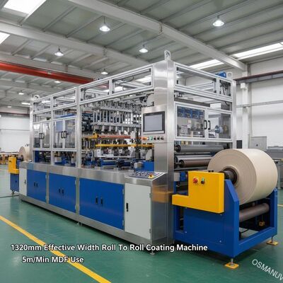 1320mm Etkili Genişlik Rulo Rulo Kaplama Makinesi 5m / Min MDF Kullanımı