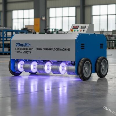20m / Min 5 İthal Lambalar Led Uv Kürleme Zemin Makineleri 1320mm Genişlik