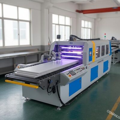 380V 80mm Kalın Otomatik Yükleme Uv Boyama Makinesi Kalsiyum Silikat Kullanımı
