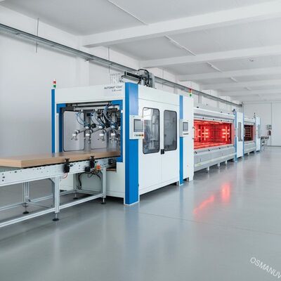 Mobilya panelleri için Yüksek Hızlı Otomatik püskürtme kaplama hattı 5-20 m/min MDF & Particleboard için özelleştirilebilir tabanca konfigürasyonu ile üretim
