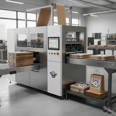 Pizza Kutusu ve Kağıt Torba Çapı için Yüksek Hızlı Tek Geçişli Dijital Yazıcı - Özelleştirilebilir Üretim hattı