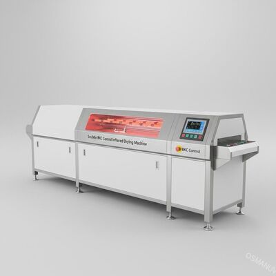 5m / Min BKC Kontrol Paslanmaz Çelik Kızılötesi Kurutma Makinesi Bilgisayar Beyazı