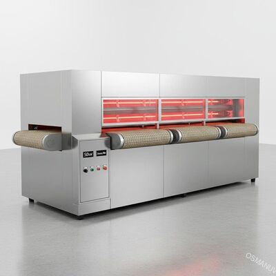 50kw Paslanmaz Çelik Kızılötesi Kurutma Makinesi 3 sayfa / Dakika
