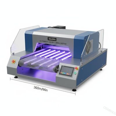 60m / Min Otomatik Led UV Kürleme Makinesi 360mm Konveyör Mesh Genişliği