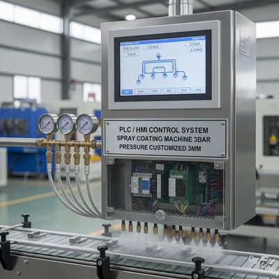 PLC / HMI Kontrol Sistemi Sprey Kaplama Makinesi 3bar Basınç Özelleştirilmiş 3mm