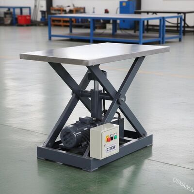 Kaldırma Yüksekliği 2.2KW Küçük Hidrolik Asansör Masa Tipi 1800mm