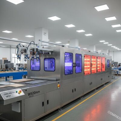 Sprey Kaplama Makinesi UV Kızılötesi Kurutma Makinesi Fabrikası W920mm 5m Dakika Tesviye Tec Spot