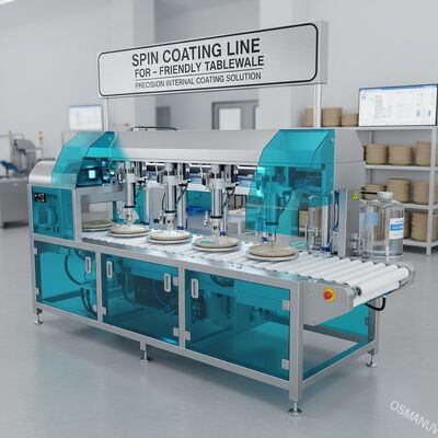 Ekoloji Dostu Masa Tablosu için Spin Kaplama Liniyası.