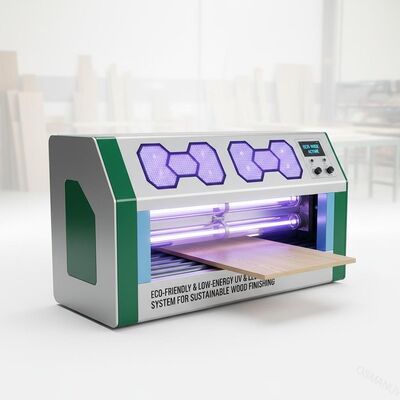 Çevre dostu ve düşük enerjiye sahip UV ve LED kurulama sistemi sürdürülebilir ahşap bitirme için