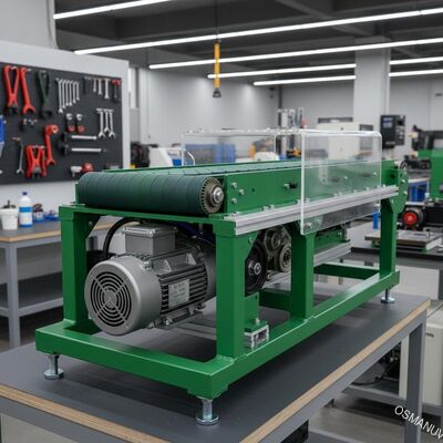 220V 50HZ Senkron Cnc Yeşil Konveyör Bant Makinesi 0.75KW