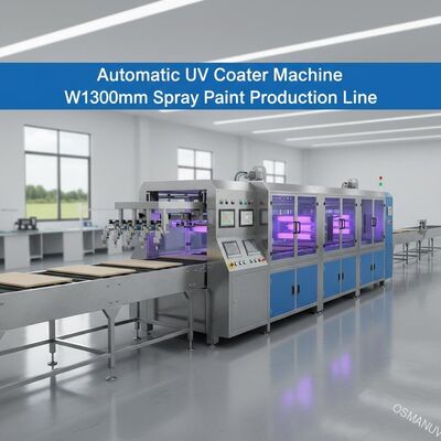 Otomatik Uv Kaplama Makinesi, W1300mm Sprey Boya Üretim Hattı