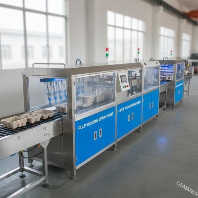 Pulp Kalıplama Sprey Boya Üretim Hattı, Spot Uv Kaplayıcı Makinesi 380V 50HZ