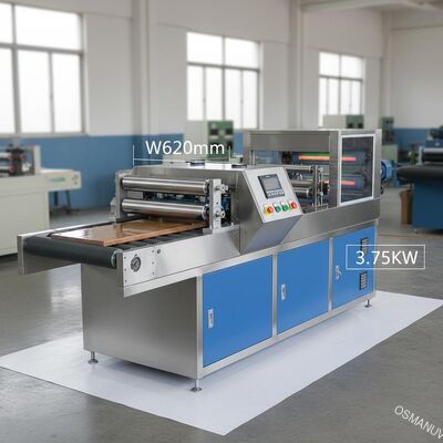W620mm 3.75KW Rulo Kaplama Ekipmanları / Ahşap İçin Uv Kaplama Makinesi