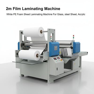 2m Film Laminasyon Makinesi, Beyaz PE Köpük Yaprak Laminasyon Makinesi Cam, Çelik Yaprak, Akrilik için