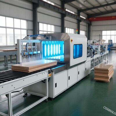 Kalınlık 150mm Kurulu İçin Sprey Boya Üretim Hattı UV Kaplama Makinesi