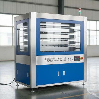 10 Yaprak Uv Kaplama Hattı Plaka Depolama Makinesi 50HZ 2m / Min Hız