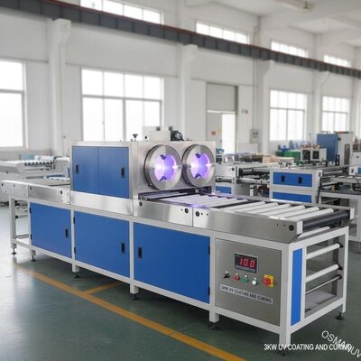 10m / Min Otomatik Uv Kaplama Makinesi, 3KW Uv Kaplama ve Kürleme Makinesi