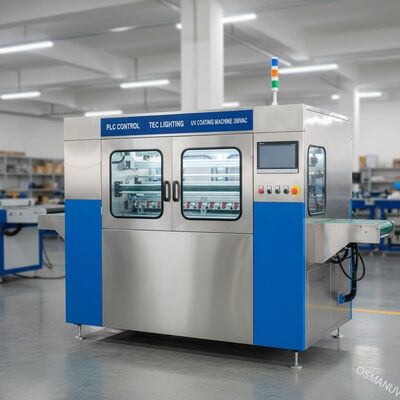 PLC Kontrol Tec Aydınlatma UV Kaplama Makinesi 380VAC