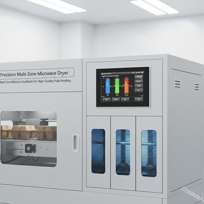 Yüksek Kaliteli Pulp Kalıplaması için Gerçek Zamanlı Nem Geri bildirimi ile Çok Bölgesel Mikrodalga Kurutma Makinesi