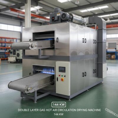Çift Katmanlı Gaz Sıcak Hava Dolaşımı Kurutma Makinesi 1320 Taşıyıcı 144 Kw