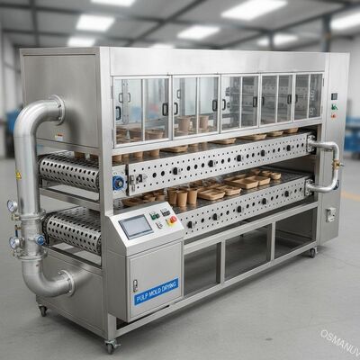 Çift Katman Doğal Gaz Endüstriyel Kurutma Makinesi Paslanmaz Çelik Çakma Zinciri Pulp Kalıp Şişesi Masa Ürünleri Yüksek End Endüstriyel Paket