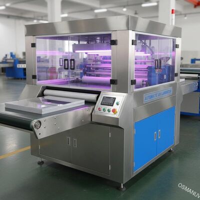 Akrilik karton cam dekorasyonları için otomatik UV laminasyon makinesi