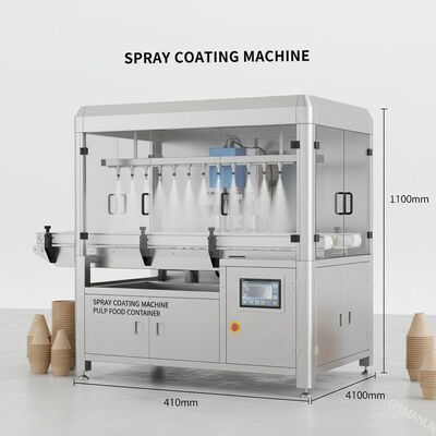 1100mm * 410mm * 1100mm Pulp Gıda Konteyneri için püskürtme kaplama makinesi