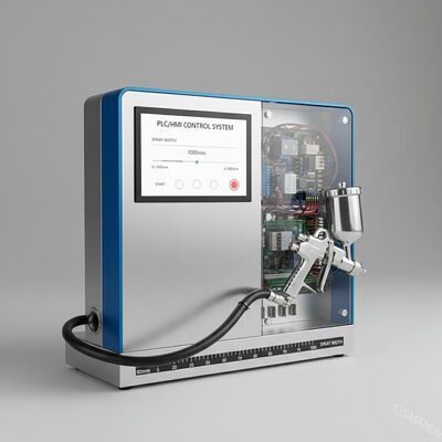 PLC/HMI Kontrol Sistemi Elli püskürtme tabancası için püskürtme kaplama makinesi 0-1000mm püskürtme genişliği