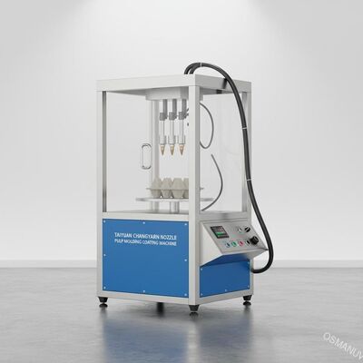Taiyuan Changyuan Nozzle 110kg ağırlığı ve 400 * 400 * 500 mm püskürtme odası ile kullanılan pulp kalıplama kaplama makinesi