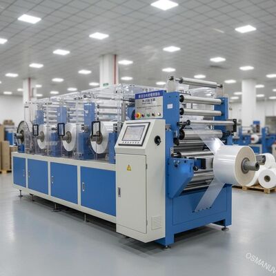 Yüksek Hızlı Otomatik Döner Film Laminasyon Makinesi PLC Kontrolü