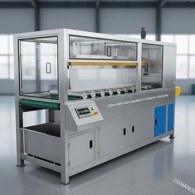 1000mm Genişliği Perde Kaplama Makinesi, Polit Rol Yüzey Tedavisi için 0-50m/Min