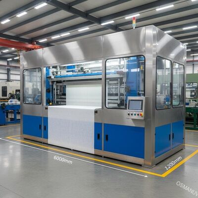 6000 mm × 2200 mm × 1400 mm boyutlu dayanıklı perde kaplama makinesi