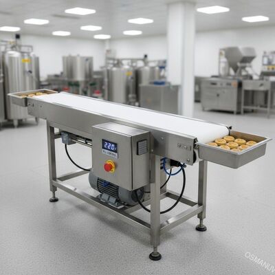 Gıda işleme için PLC kontrolü ile çalışan konveyör kemeri makinesi 220V
