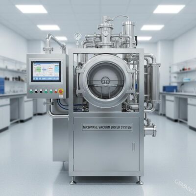 PLC Kontrollü Mikrodalga Vakum Kurutma Sistemi Paslanmaz Çelik Yapısı