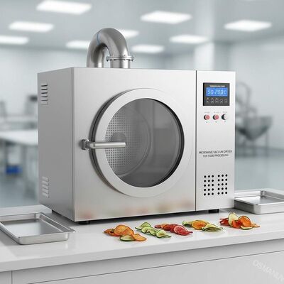 Sıcaklık aralığı 50-200C Gıda İşleme Mikrodalga Vakum Kurutucu