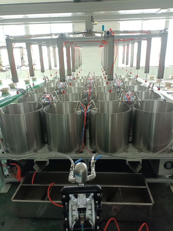 Selüloz Kalıplama Ürünleri için Dahili Döndürerek Kaplama Hattı - Tam Otomatik Hassas Kaplama Makinesi